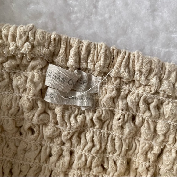 UO Tan Button Down Eyelet Crop Top - Picture 6 of 15